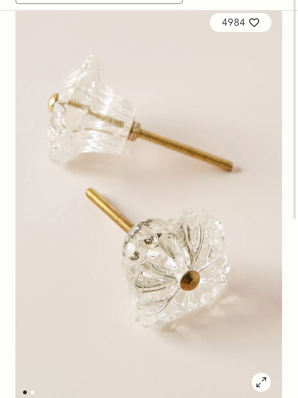 Anthropologie Helena Knobs, Set of 2